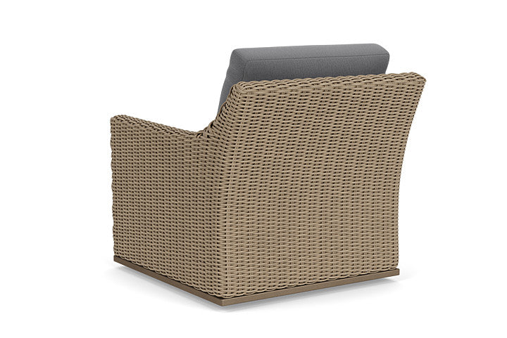 Lloyd Flanders - Milan Swivel Glider Lounge Chair In Brushwood Finish With Remy Graphite Fabric - 4750911882003 view 2