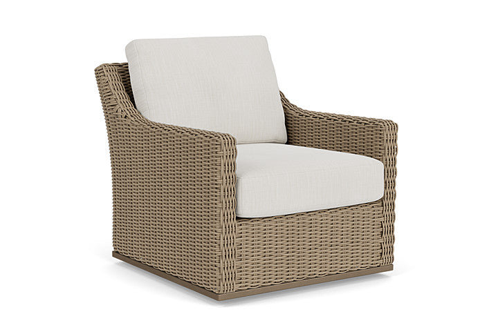 Lloyd Flanders - Milan Swivel Glider Lounge Chair In Brushwood Finish With Rollo Linen Fabric - 4750911882020 view 1