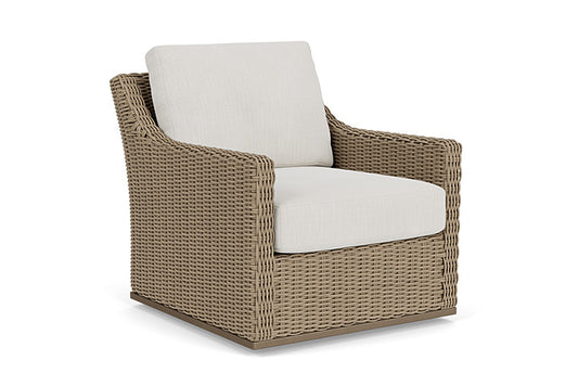 Lloyd Flanders - Milan Swivel Glider Lounge Chair In Brushwood Finish With Rollo Linen Fabric - 4750911882020 view 1