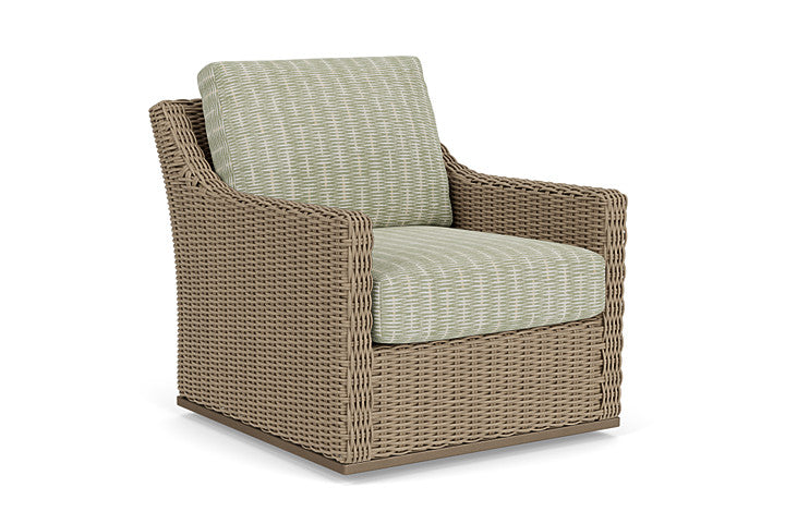 Lloyd Flanders - Milan Swivel Glider Lounge Chair In Brushwood Finish With Romulo Laurel Fabric - 4750911882049 view 1