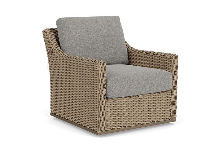 Lloyd Flanders - Milan Swivel Glider Lounge Chair In Brushwood Finish With Rumba Nickel Fabric - 4750911882011 view 1