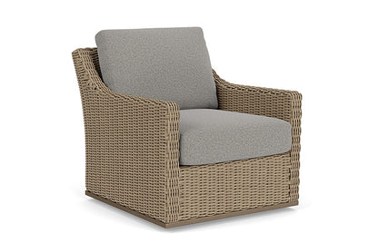 Lloyd Flanders - Milan Swivel Glider Lounge Chair In Brushwood Finish With Rumba Nickel Fabric - 4750911882011 view 1