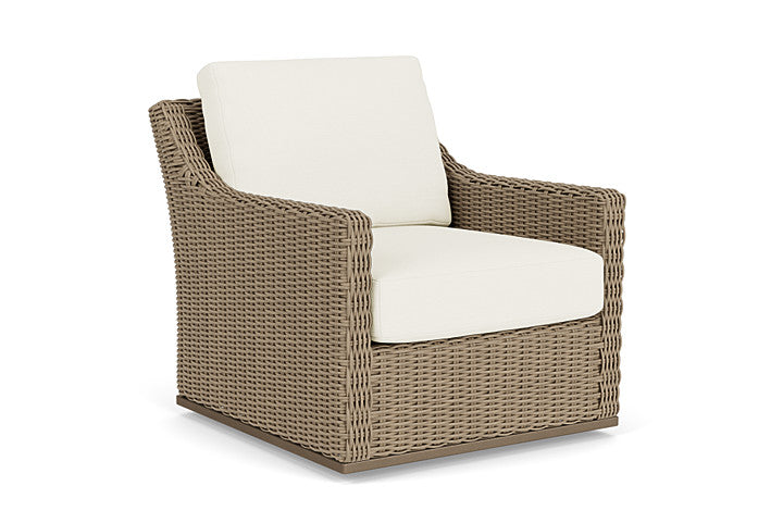 Lloyd Flanders - Milan Swivel Glider Lounge Chair In Brushwood Finish With Sailcloth Salt Fabric - 475091188890 view 1