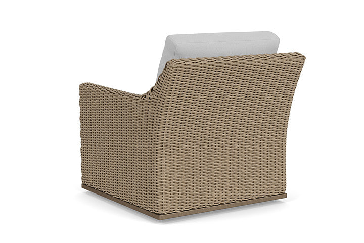 Lloyd Flanders - Milan Swivel Glider Lounge Chair In Brushwood Finish With Sandberg Dove Fabric - 4750911882022 view 2