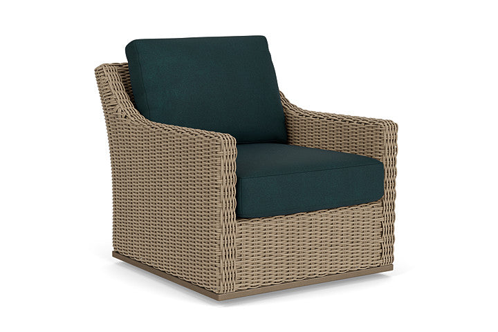 Lloyd Flanders - Milan Swivel Glider Lounge Chair In Brushwood Finish With Sandberg Lagoon Fabric - 4750911882039 view 1