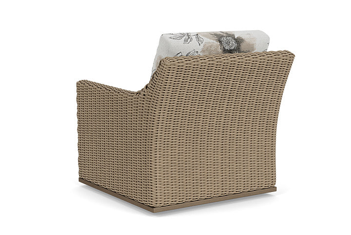 Lloyd Flanders - Milan Swivel Glider Lounge Chair In Brushwood Finish With Serena Floral Dove Fabric - 4750911882077 view 2