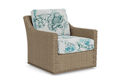 Lloyd Flanders - Milan Swivel Glider Lounge Chair In Brushwood Finish With Serena Floral Mist Fabric - 4750911882078 view 1