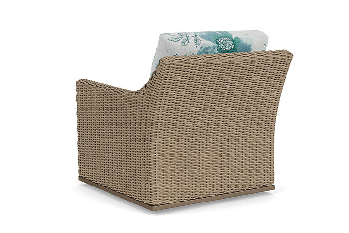 Lloyd Flanders - Milan Swivel Glider Lounge Chair In Brushwood Finish With Serena Floral Mist Fabric - 4750911882078 view 2