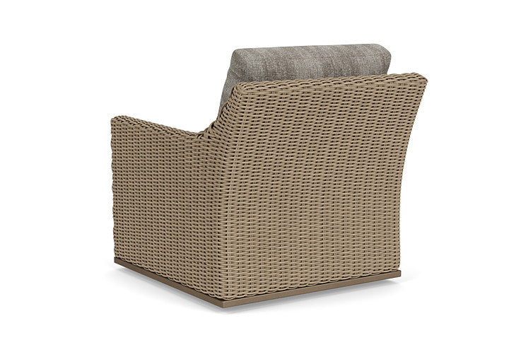 Lloyd Flanders - Milan Swivel Glider Lounge Chair In Brushwood Finish With Surface Slate Fabric - 4750911882056 view 2