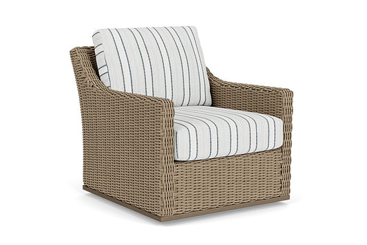 Lloyd Flanders - Milan Swivel Glider Lounge Chair In Brushwood Finish With Tamer Fog Fabric - 4750911882037 view 1
