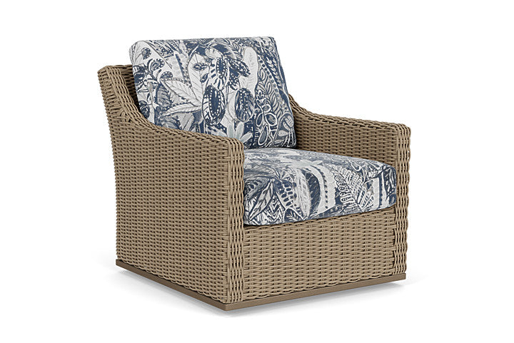 Lloyd Flanders - Milan Swivel Glider Lounge Chair In Brushwood Finish With Wayfarer Mist Fabric - 4750911882074 view 1