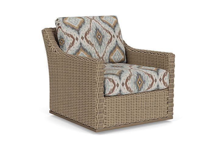 Lloyd Flanders - Milan Swivel Glider Lounge Chair In Brushwood Finish With Yoko Mist Fabric - 475091188727 view 1