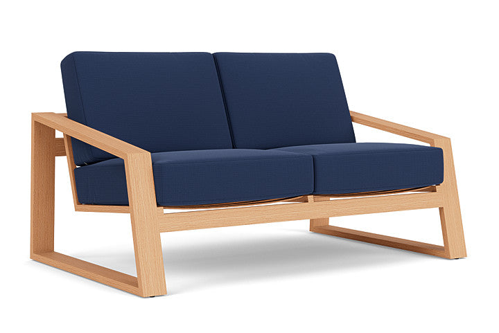 Lloyd Flanders - Pursuit Loveseat In Toffee Cream Finish With Beach Navy Fabric - 4520501882013 view 1