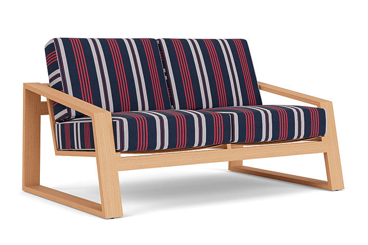 Lloyd Flanders - Pursuit Loveseat In Toffee Cream Finish With Berkely Hall Navy Fabric - 4520501882063 view 1