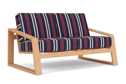 Lloyd Flanders - Pursuit Loveseat In Toffee Cream Finish With Berkely Hall Navy Fabric - 4520501882063 view 1