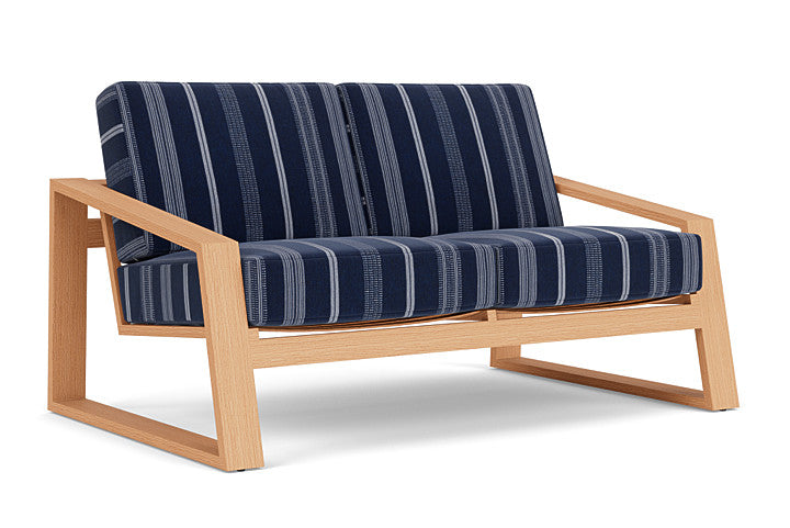 Lloyd Flanders - Pursuit Loveseat In Toffee Cream Finish With Consider Indigo Fabric - 4520501881969 view 1