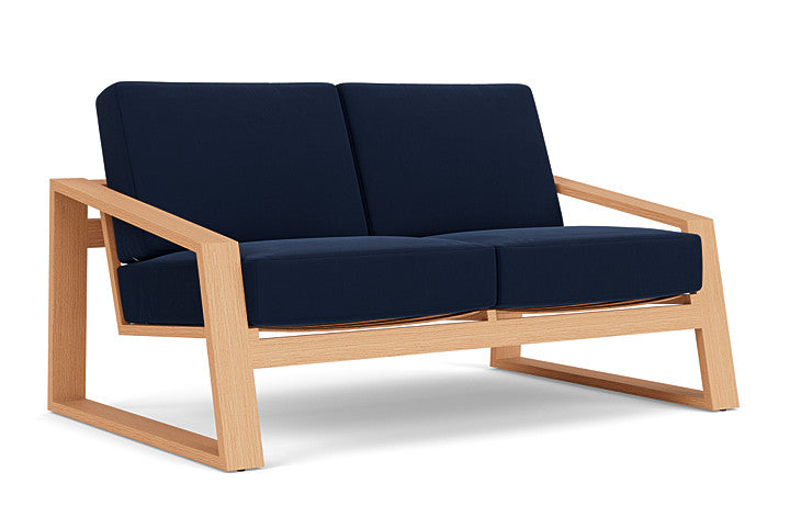 Lloyd Flanders - Pursuit Loveseat In Toffee Cream Finish With Decorline Navy Fabric - 4520501882019 view 1