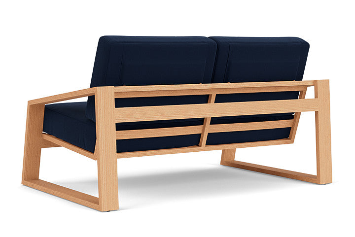 Lloyd Flanders - Pursuit Loveseat In Toffee Cream Finish With Decorline Navy Fabric - 4520501882019 view 2