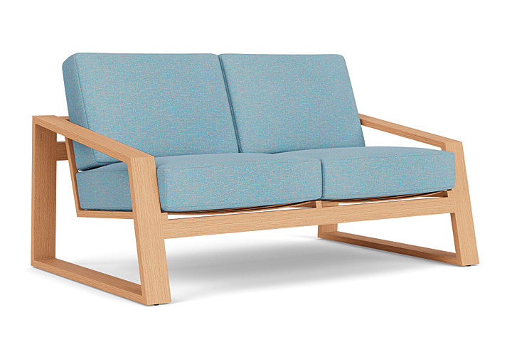 Lloyd Flanders - Pursuit Loveseat In Toffee Cream Finish With Leeds Light Blue Fabric - 4520501882058 view 1