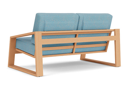 Lloyd Flanders - Pursuit Loveseat In Toffee Cream Finish With Leeds Light Blue Fabric - 4520501882058 view 2