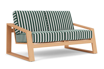 Lloyd Flanders - Pursuit Loveseat In Toffee Cream Finish With Safari/White Stripe Fabric - 452050188269 view 1