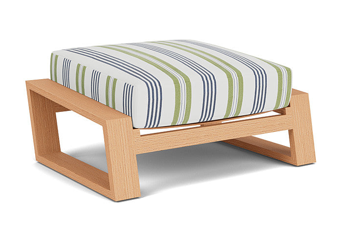 Lloyd Flanders - Pursuit Ottoman In Toffee Cream Finish With Berkely Hall Green Fabric - 4520171882062 view 2