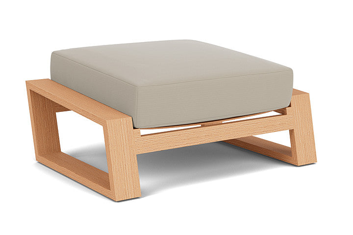 Lloyd Flanders - Pursuit Ottoman In Toffee Cream Finish With Callen Driftwood Fabric - 4520171882023 view 2