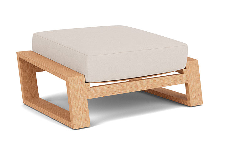 Lloyd Flanders - Pursuit Ottoman In Toffee Cream Finish With Canvas Birds Eye Fabric - 452017188937 view 2