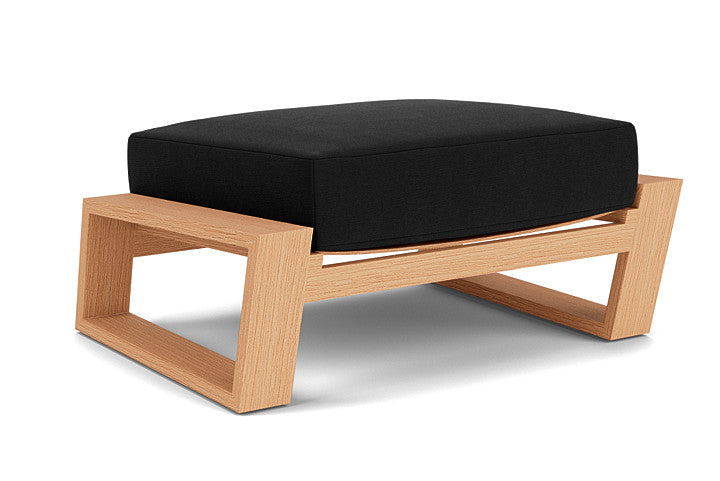 Lloyd Flanders - Pursuit Ottoman In Toffee Cream Finish With Canvas Black Fabric - 452017188157 view 1