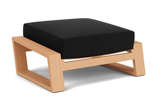 Lloyd Flanders - Pursuit Ottoman In Toffee Cream Finish With Canvas Black Fabric - 452017188157 view 2