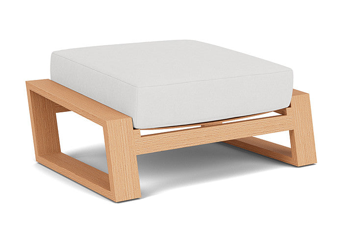 Lloyd Flanders - Pursuit Ottoman In Toffee Cream Finish With Canvas Natural Fabric - 452017188159 view 2