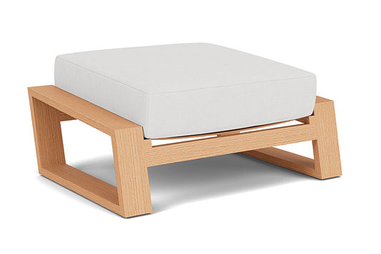 Lloyd Flanders - Pursuit Ottoman In Toffee Cream Finish With Canvas Natural Fabric - 452017188159 view 2