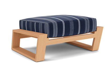 Lloyd Flanders - Pursuit Ottoman In Toffee Cream Finish With Consider Indigo Fabric - 4520171881969 view 1