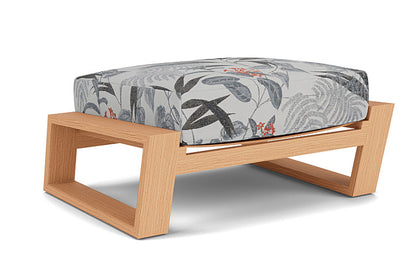 Lloyd Flanders - Pursuit Ottoman In Toffee Cream Finish With Delicate Botanical Slate Fabric - 4520171882076 view 1