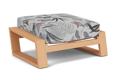 Lloyd Flanders - Pursuit Ottoman In Toffee Cream Finish With Delicate Botanical Slate Fabric - 4520171882076 view 2