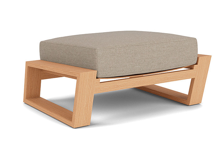 Lloyd Flanders - Pursuit Ottoman In Toffee Cream Finish With Demo Oatmeal Fabric - 452017188080 view 1