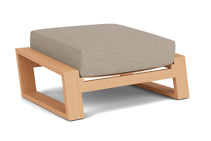 Lloyd Flanders - Pursuit Ottoman In Toffee Cream Finish With Demo Oatmeal Fabric - 452017188080 view 2