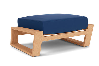 Lloyd Flanders - Pursuit Ottoman In Toffee Cream Finish With Flagship Lapis Fabric - 4520171881813 view 1