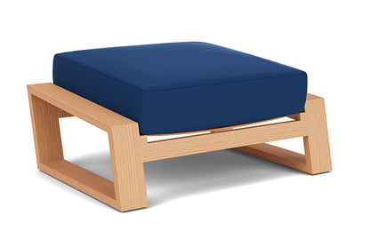 Lloyd Flanders - Pursuit Ottoman In Toffee Cream Finish With Flagship Lapis Fabric - 4520171881813 view 2