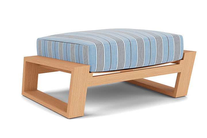 Lloyd Flanders - Pursuit Ottoman In Toffee Cream Finish With Hansen Sky Fabric - 452017188064 view 1