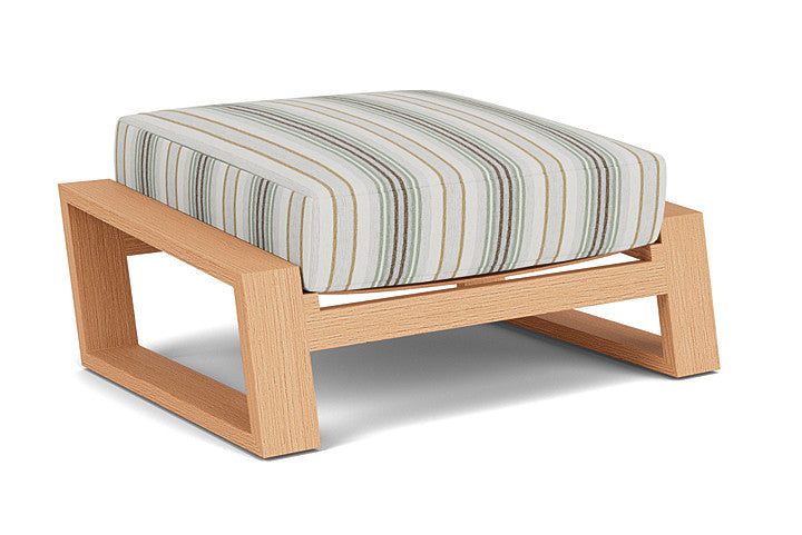 Lloyd Flanders - Pursuit Ottoman In Toffee Cream Finish With Jansen Eucalyptus Fabric - 4520171882061 view 2