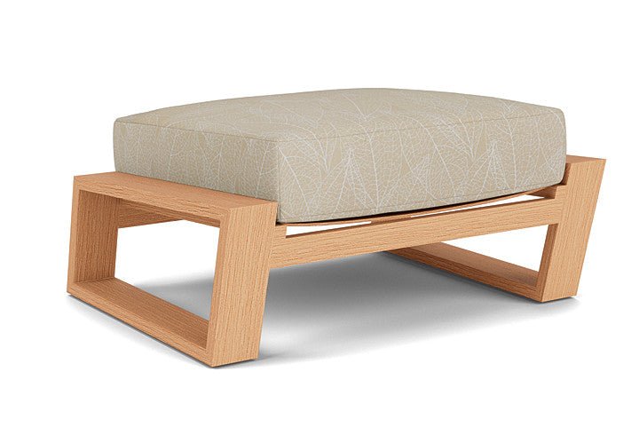Lloyd Flanders - Pursuit Ottoman In Toffee Cream Finish With Laurel Ecru Fabric - 4520171882057 view 1