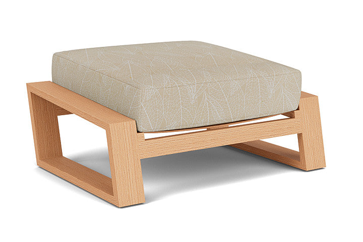 Lloyd Flanders - Pursuit Ottoman In Toffee Cream Finish With Laurel Ecru Fabric - 4520171882057 view 2