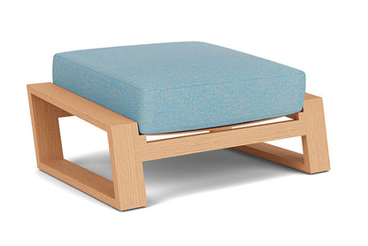 Lloyd Flanders - Pursuit Ottoman In Toffee Cream Finish With Leeds Light Blue Fabric - 4520171882058 view 2