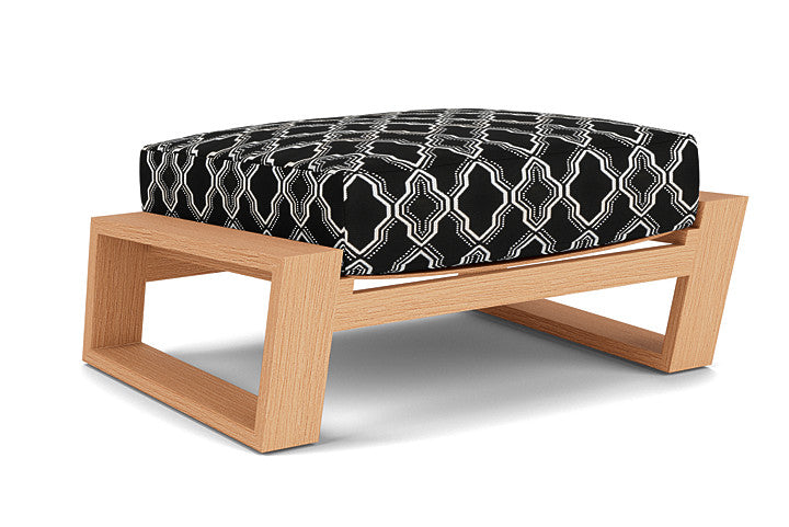 Lloyd Flanders - Pursuit Ottoman In Toffee Cream Finish With Luna Onyx Fabric - 4520171882071 view 1