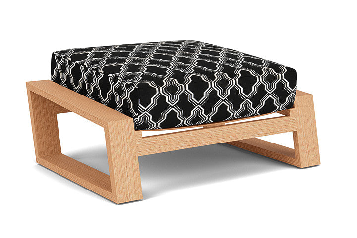Lloyd Flanders - Pursuit Ottoman In Toffee Cream Finish With Luna Onyx Fabric - 4520171882071 view 2