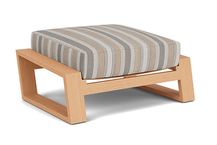 Lloyd Flanders - Pursuit Ottoman In Toffee Cream Finish With Purveyor Pewter Fabric - 452017188146 view 2