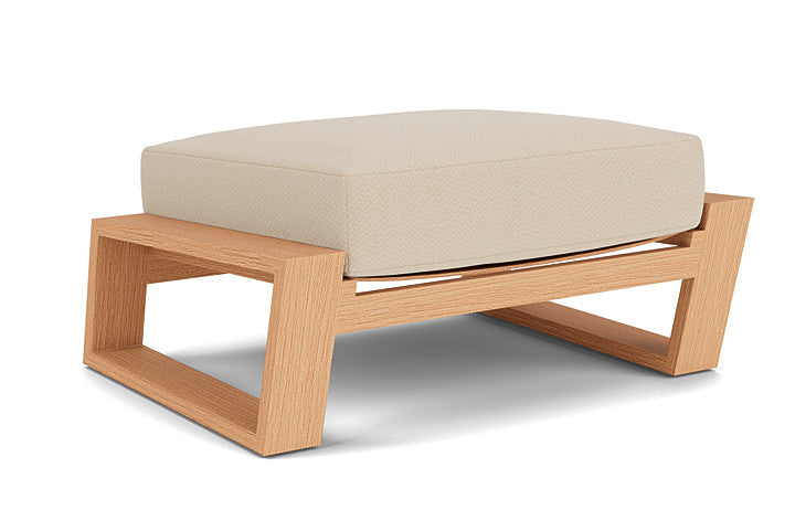 Lloyd Flanders - Pursuit Ottoman In Toffee Cream Finish With Raindrop Almond Fabric - 4520171882055 view 1