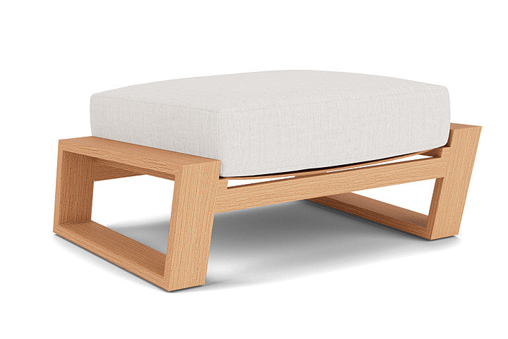 Lloyd Flanders - Pursuit Ottoman In Toffee Cream Finish With Reflections Snow Fabric - 4520171882014 view 1