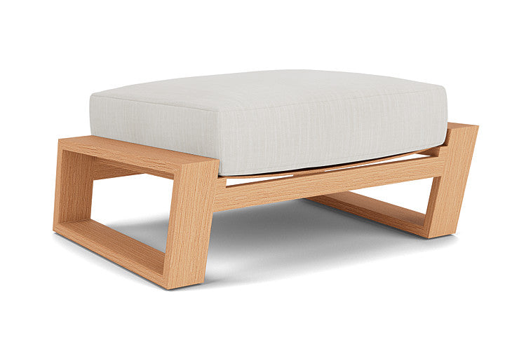 Lloyd Flanders - Pursuit Ottoman In Toffee Cream Finish With Rollo Linen Fabric - 4520171882020 view 1